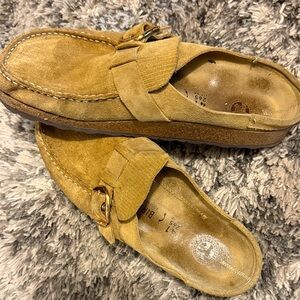 Birkenstock Tan Suede Mules